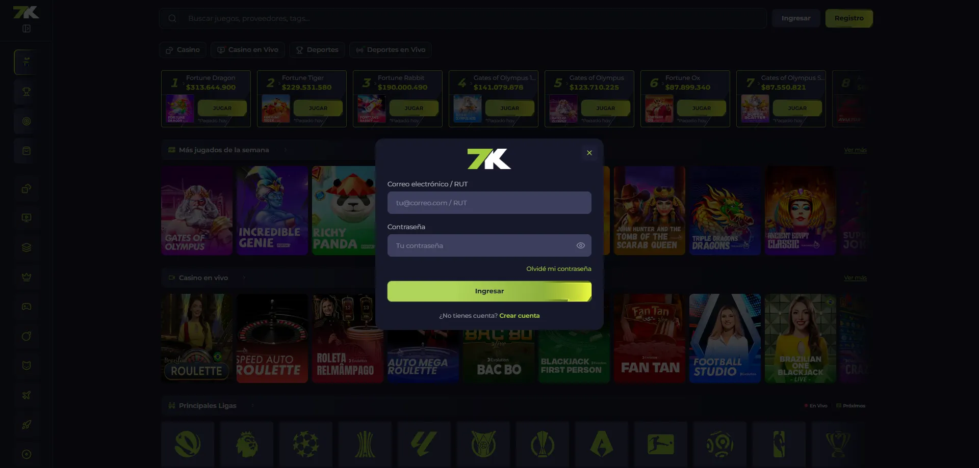 Acceder a la cuenta en Bet7k Casino — sitio oficial