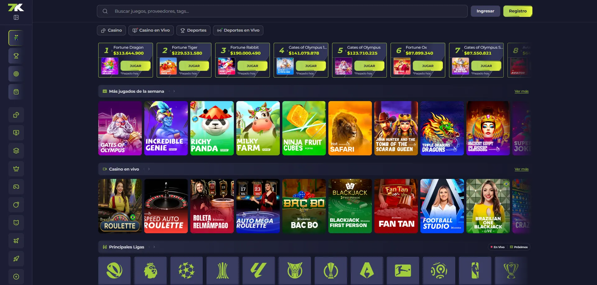 Casino en vivo en Bet7k — ruleta, blackjack y baccarat con crupieres reales